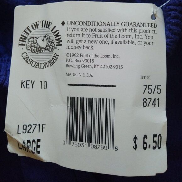 NWT Vintage Fruit of the Loom Sweatpants Joggers Purple - Picture 4 of 6